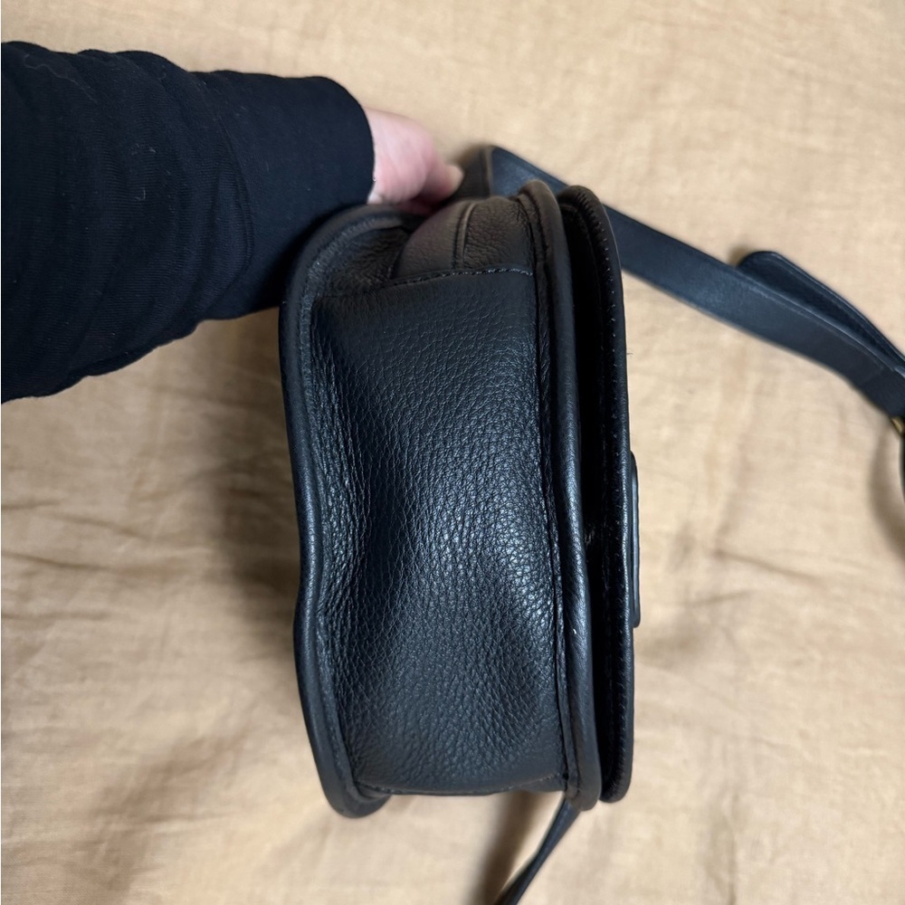 Talbots Black pebbled Leather elegant Crossbody Bag - Picture 4 of 16